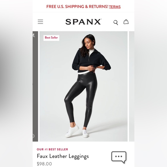 Spanx faux leather leggings - Picture 1 of 4